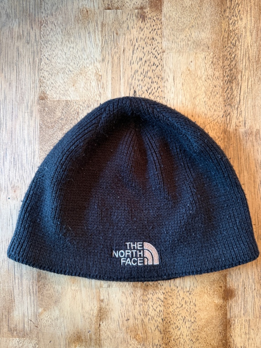 The North Face Black Knit Beanie with Logo